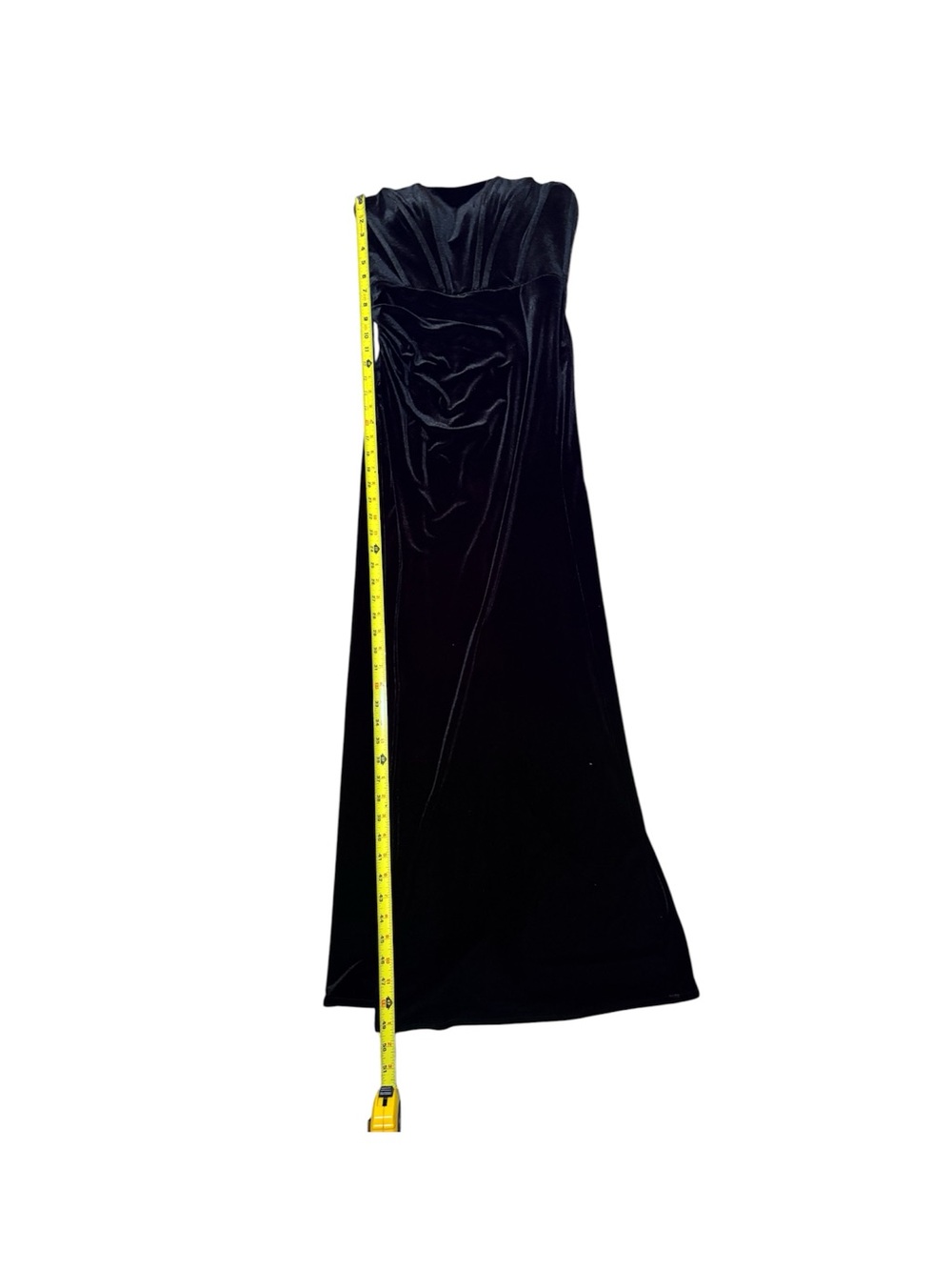 Azazie Lariza Black Velvet Bridesmaid Dress Floor Length Whimsygoth Size 2 - Picture 14 of 16